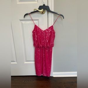 Aidan Mattox Pink Sequined Dress. Size 0